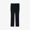 Burberry Wool Mohair Tailored Trousers In Navy