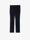 Burberry Wool Mohair Tailored Trousers In Navy