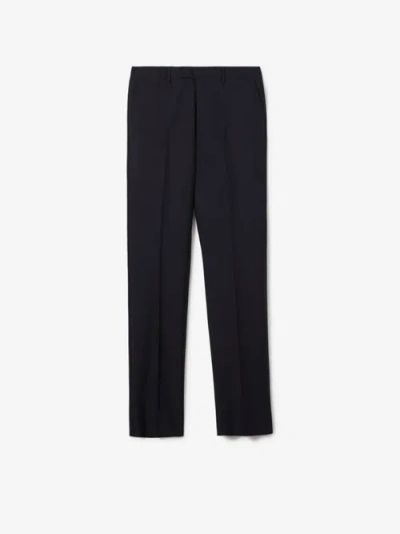 Burberry Wool Mohair Tailored Trousers In Black