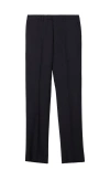 Burberry Classic Fit Triple Stud Wool Mohair Tailored Trousers In Navy