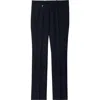 Burberry Suit Pants In Navy Blue Wool. Straight-leg Cut. Zippered Closure And Belt Clip. In Navy