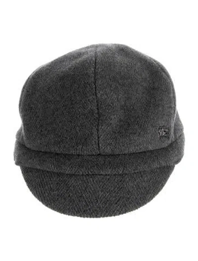 Pre-owned Burberry Wool Newsboy Hat In Gray