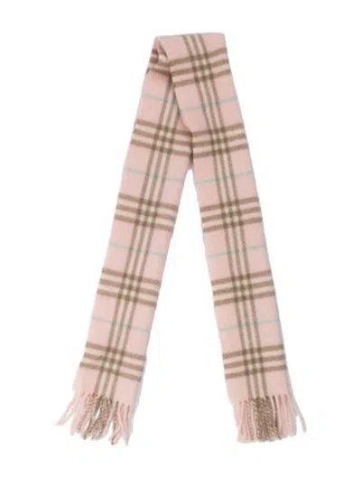 Pre-owned Burberry Wool Nova Check Pattern Scarf In Neutral
