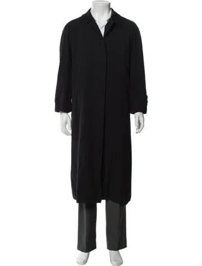 Pre-owned Burberry Wool Overcoat In Black