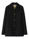 Burberry Wool Overshirt In Black