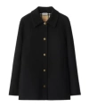 Burberry Wool Overshirt In Black