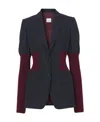 Burberry Wool-panel Fitted Jacket In Black