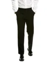 Burberry Wool Trousers With Back Pockets And Belt Loops In Black
