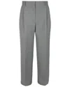 Burberry Gaelle Wide-leg Trousers Woman Pants Grey Size 10 Wool In Grey