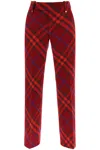 Burberry Checked Straight-leg Wool Trousers