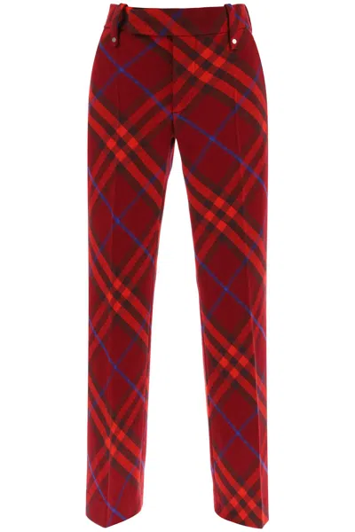Burberry Wool Pants In Multi