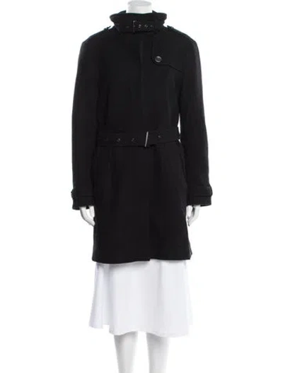 Pre-owned Burberry Wool Parka In Black