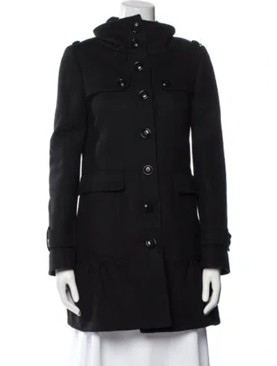 Pre-owned Burberry Wool Parka In Black