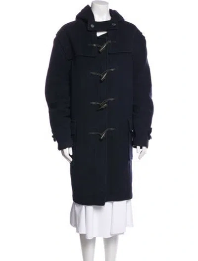 Pre-owned Burberry Wool Parka In Blue