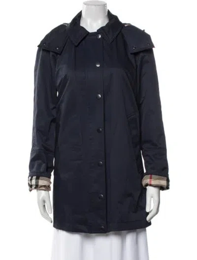 Pre-owned Burberry Wool Parka In Blue