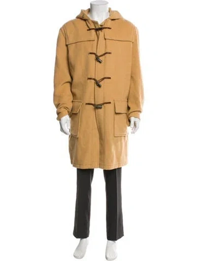 Pre-owned Burberry Wool Parka In Neutral
