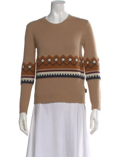 Pre-owned Burberry Wool Patterned Sweater In Brown