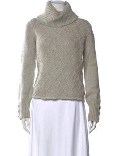 Pre-owned Burberry Wool Patterned Sweater In Gray