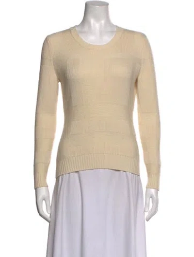 Pre-owned Burberry Wool Patterned Sweater In Neutrals