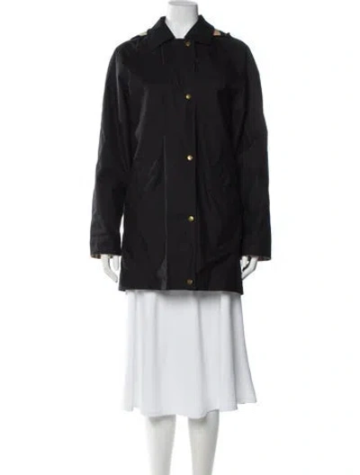 Pre-owned Burberry Wool Peacoat In Black