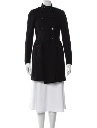 Pre-owned Burberry Wool Peacoat In Black