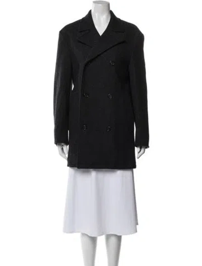 Pre-owned Burberry Wool Peacoat In Black
