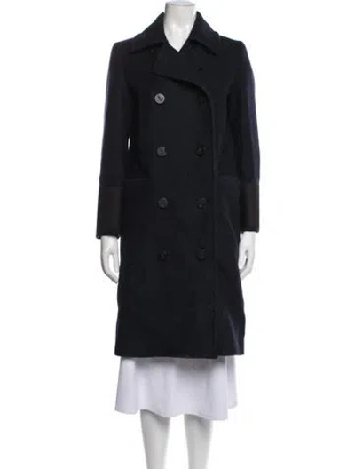 Pre-owned Burberry Wool Peacoat In Black
