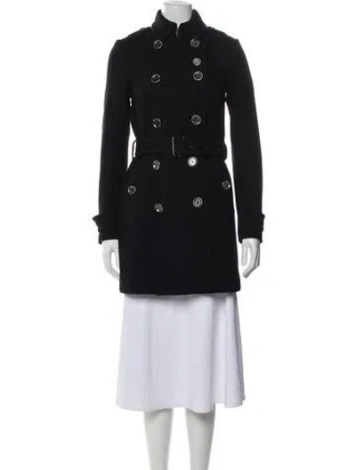 Pre-owned Burberry Wool Peacoat In Gray