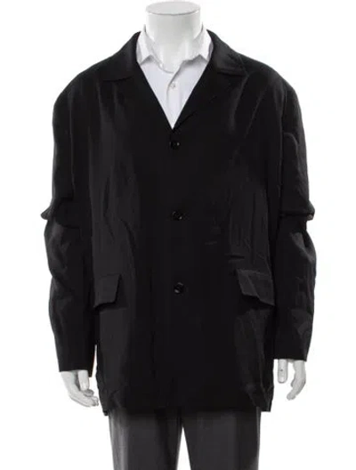 Pre-owned Burberry Wool Peacoat W/ Tags In Black