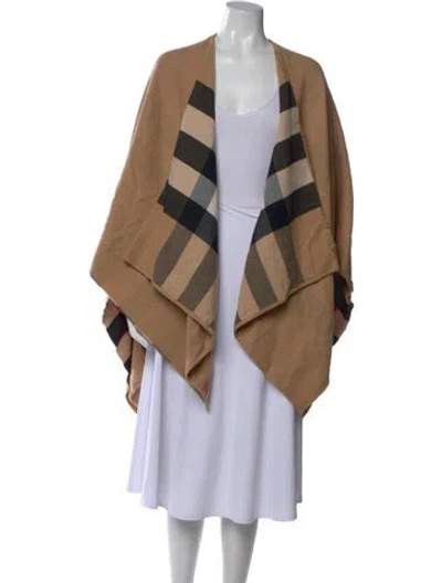 Pre-owned Burberry Wool Plaid Print Sweater In Brown