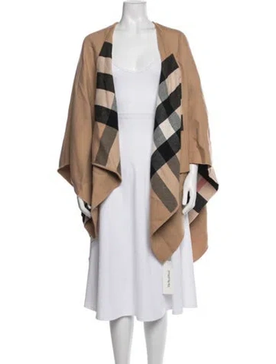 Pre-owned Burberry Wool Plaid Print Sweater In Brown/red