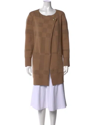 Pre-owned Burberry Wool Plaid Print Sweater In Neutrals