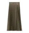 Burberry Wool Mohair Maxi Kilt In Brown