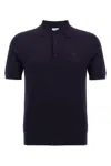 Burberry Wool Polo Shirt In Blue