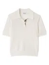 Burberry Check Pattern Knit Polo Shirt