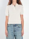 Burberry Short-sleeved Wool Polo T-shirt In White