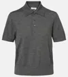 Burberry Wool Polo Shirt In Grey
