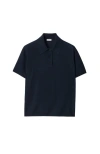 Burberry Short-sleeve Polo Shirt In Navy