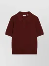 Burberry Bordeaux Wool Polo Shirt In Burgundy