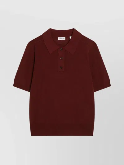 BURBERRY WOOL POLO SHIRT SHORT SLEEVES