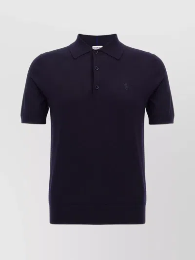 Burberry Wool Polo Shirt In Black