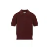 Burberry Wool Polo Women In Brown
