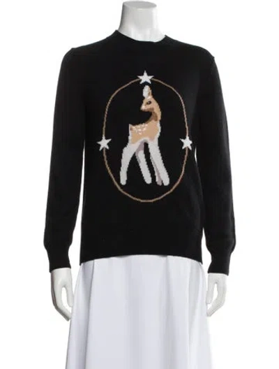 Pre-owned Burberry Wool Printed Sweater In Black