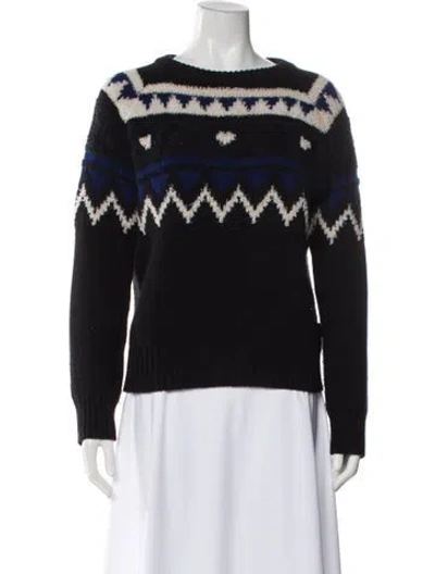 Pre-owned Burberry Wool Printed Sweater In Black