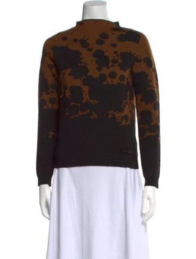 Pre-owned Burberry Wool Printed Sweater In Brown