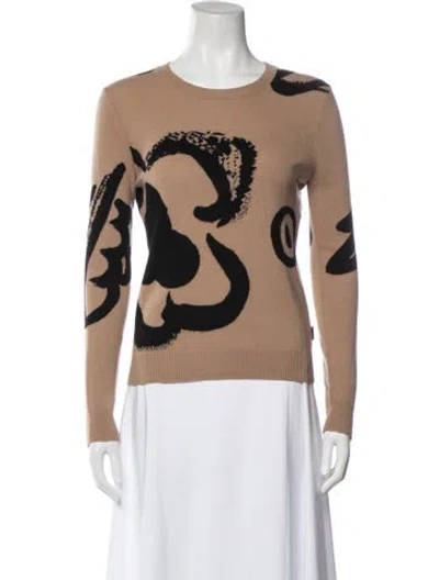 Pre-owned Burberry Wool Printed Sweater In Brown