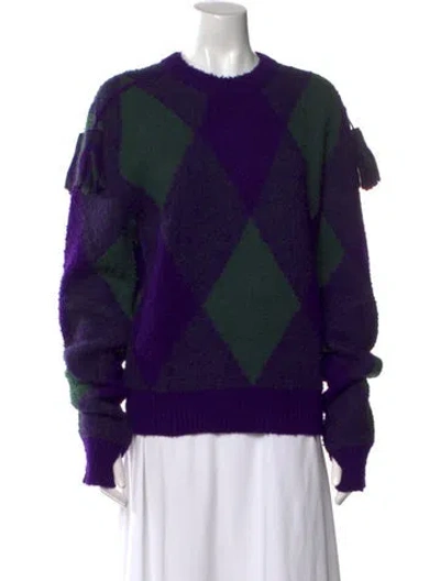 Pre-owned Burberry Wool Printed Sweater W/ Tags In Multi