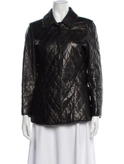Pre-owned Burberry Wool Puffer Jacket In Black