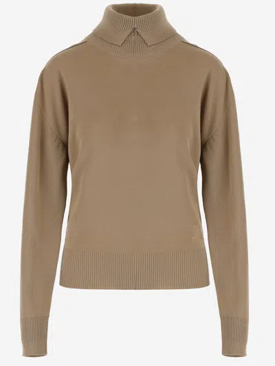 Burberry Wool Pullover In Brown