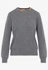 Burberry Wool Pullover Women In Gray